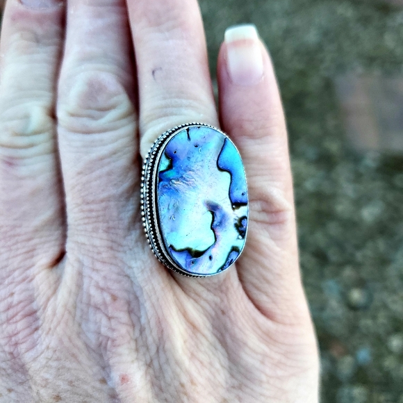 New Abalone Shell 925 Silver Ring. - Picture 8 of 8